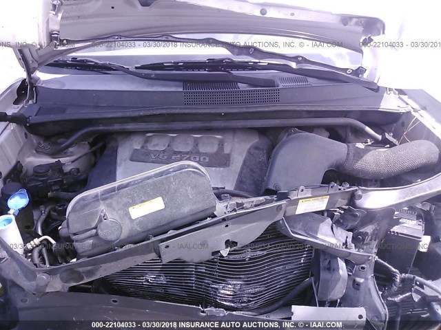 KM8JN12D66U442287 - 2006 HYUNDAI TUCSON GLS/LIMITED SILVER photo 10