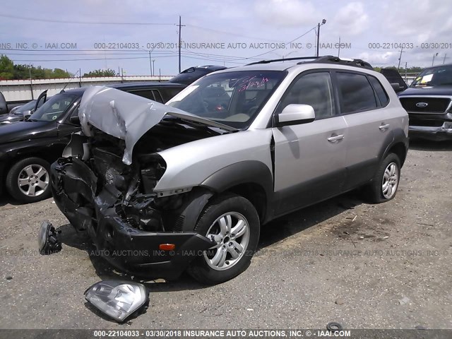 KM8JN12D66U442287 - 2006 HYUNDAI TUCSON GLS/LIMITED SILVER photo 2