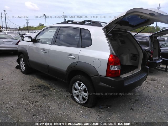 KM8JN12D66U442287 - 2006 HYUNDAI TUCSON GLS/LIMITED SILVER photo 3