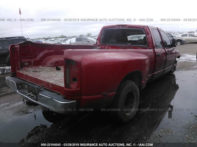 3D7MA48C44G161933 - 2004 DODGE RAM 3500 ST/SLT RED photo 4