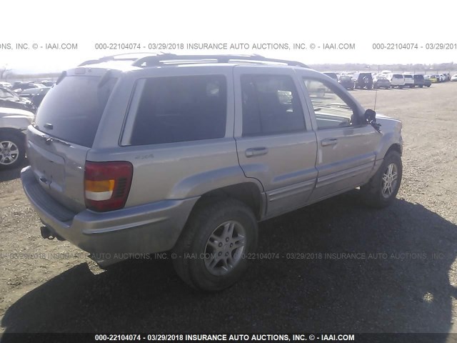 1J4GW58N6YC308790 - 2000 JEEP GRAND CHEROKEE LIMITED SILVER photo 4