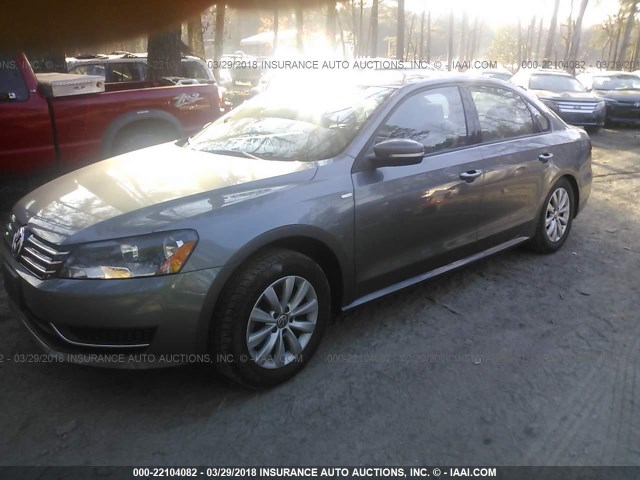 1VWAT7A37FC073674 - 2015 VOLKSWAGEN PASSAT S GRAY photo 2