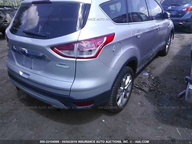 1FMCU0H97DUC94530 - 2013 FORD ESCAPE SEL SILVER photo 4