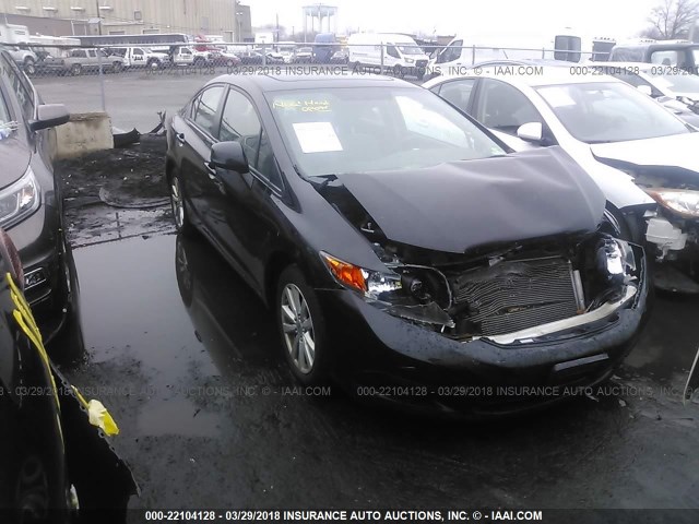 2HGFB2F94CH537820 - 2012 HONDA CIVIC EXL BLACK photo 1