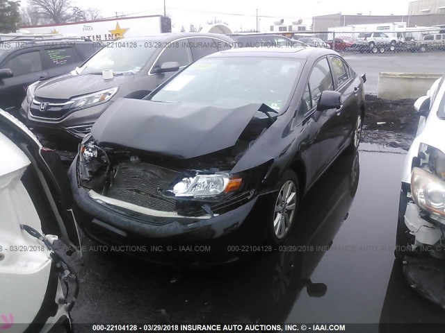 2HGFB2F94CH537820 - 2012 HONDA CIVIC EXL BLACK photo 2