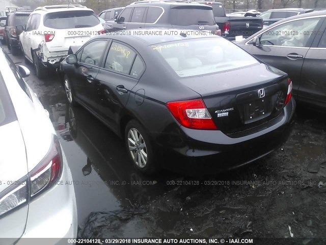 2HGFB2F94CH537820 - 2012 HONDA CIVIC EXL BLACK photo 3