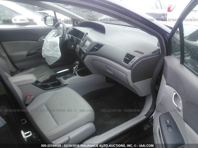 2HGFB2F94CH537820 - 2012 HONDA CIVIC EXL BLACK photo 5