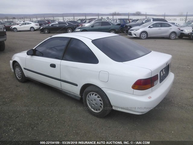 1HGEJ6121TL045703 - 1996 HONDA CIVIC DX WHITE photo 3