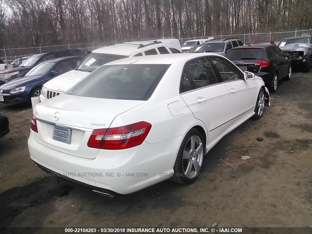 WDDHF8HB4AA259680 - 2010 MERCEDES-BENZ E 350 4MATIC WHITE photo 4