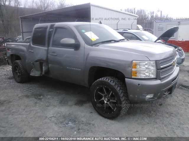 3GCPKSE74DG178439 - 2013 CHEVROLET SILVERADO K1500 LT GRAY photo 1