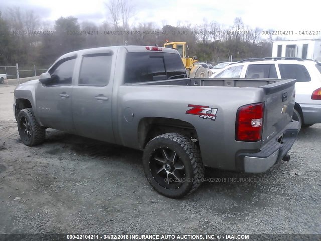 3GCPKSE74DG178439 - 2013 CHEVROLET SILVERADO K1500 LT GRAY photo 3