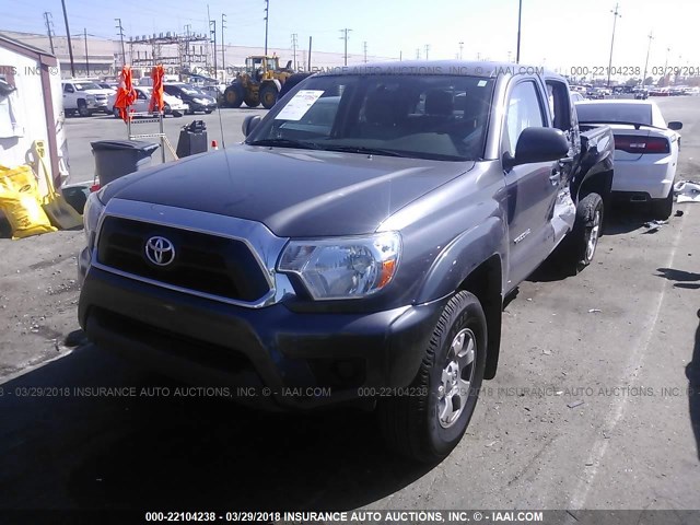 5TFJX4GN7FX041511 - 2015 TOYOTA TACOMA DOUBLE CAB PRERUNNER GRAY photo 2