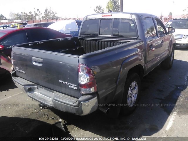 5TFJX4GN7FX041511 - 2015 TOYOTA TACOMA DOUBLE CAB PRERUNNER GRAY photo 4