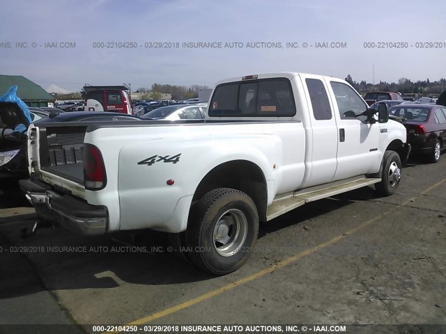 1FTWX33FXYEB25366 - 2000 FORD F350 SUPER DUTY WHITE photo 4