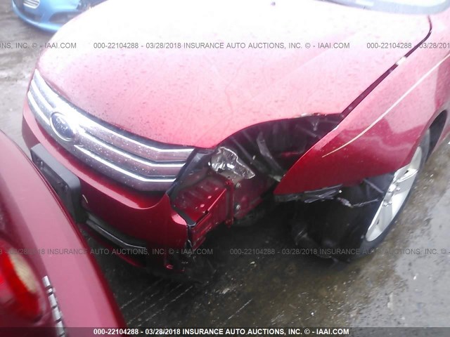 3FAHP07Z87R172022 - 2007 FORD FUSION SE RED photo 6