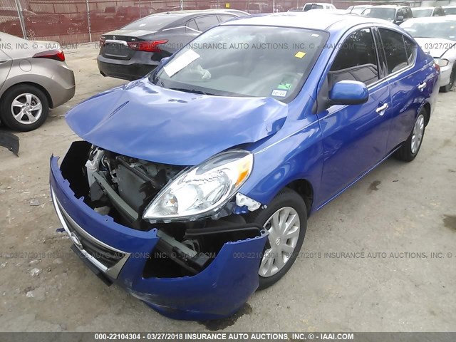 3N1CN7AP9EL842495 - 2014 NISSAN VERSA S/S PLUS/SV/SL BLUE photo 2