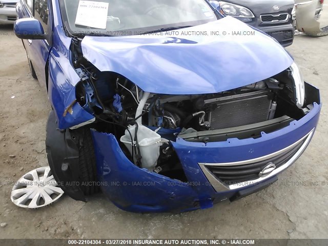 3N1CN7AP9EL842495 - 2014 NISSAN VERSA S/S PLUS/SV/SL BLUE photo 6