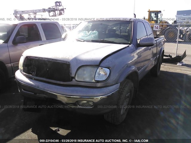 5TBRT3819YS064004 - 2000 TOYOTA TUNDRA ACCESS CAB LIMITED SILVER photo 2