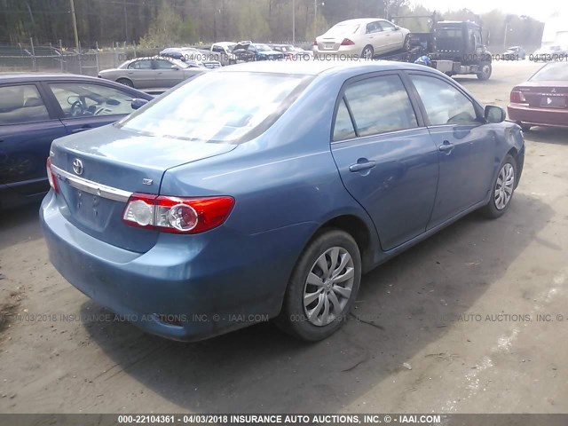 5YFBU4EE8DP101565 - 2013 TOYOTA COROLLA S/LE BLUE photo 4