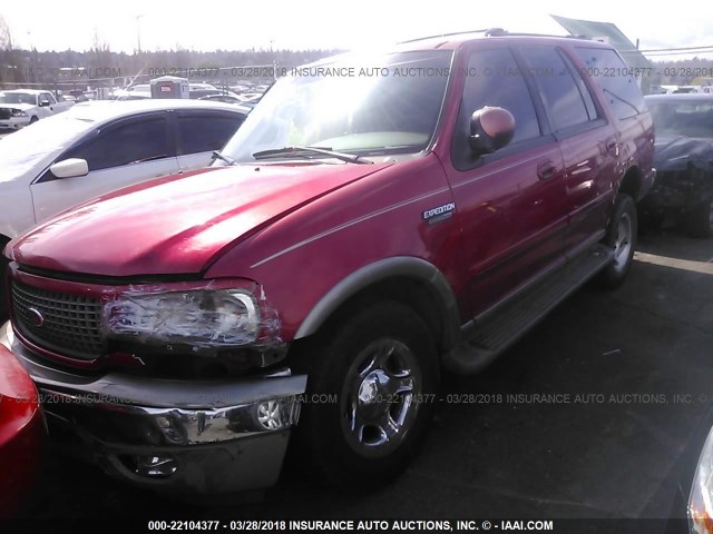 1FMRU1765YLC12913 - 2000 FORD EXPEDITION EDDIE BAUER RED photo 2