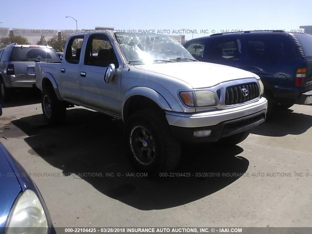 5TEGN92N83Z218446 - 2003 TOYOTA TACOMA DOUBLE CAB PRERUNNER SILVER photo 1