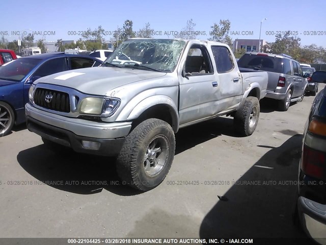 5TEGN92N83Z218446 - 2003 TOYOTA TACOMA DOUBLE CAB PRERUNNER SILVER photo 2