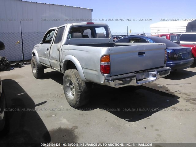 5TEGN92N83Z218446 - 2003 TOYOTA TACOMA DOUBLE CAB PRERUNNER SILVER photo 3