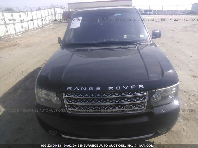 SALMP1E48AA324381 - 2010 LAND ROVER RANGE ROVER AUTOBIOGRAPHY BLACK photo 6