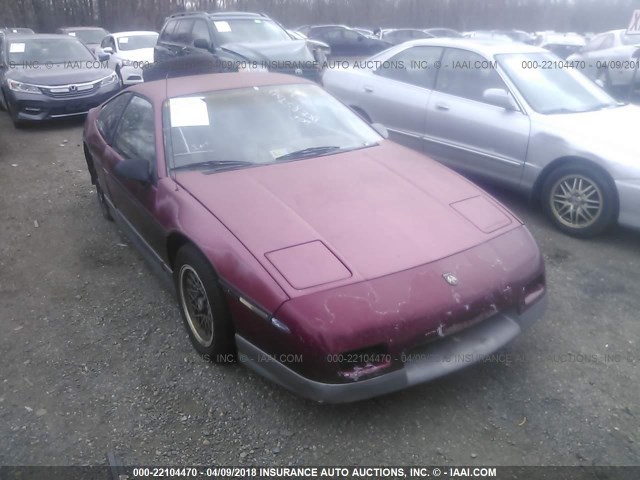 1G2PG119XHP226745 - 1987 PONTIAC FIERO GT BURGUNDY photo 1