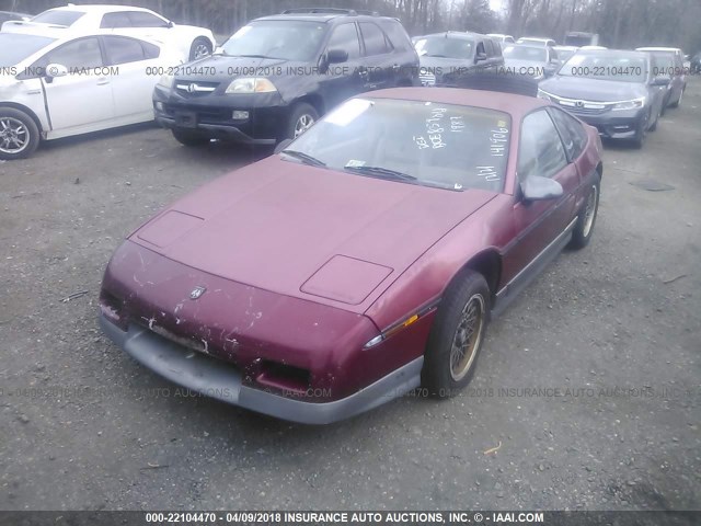 1G2PG119XHP226745 - 1987 PONTIAC FIERO GT BURGUNDY photo 2