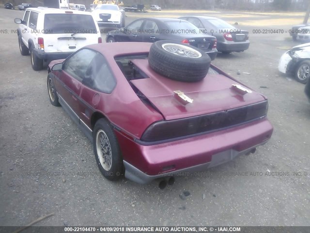 1G2PG119XHP226745 - 1987 PONTIAC FIERO GT BURGUNDY photo 3