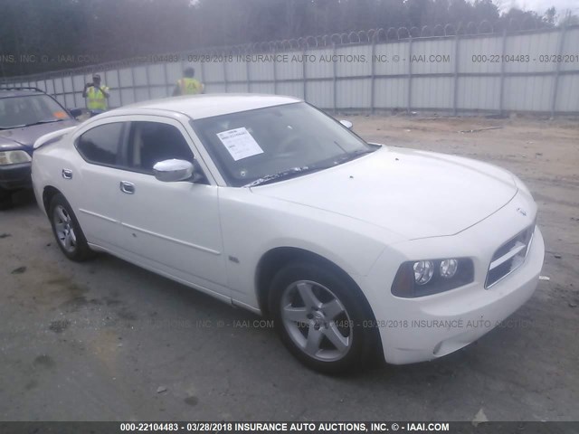 2B3CA3CV8AH191801 - 2010 DODGE CHARGER SXT WHITE photo 1