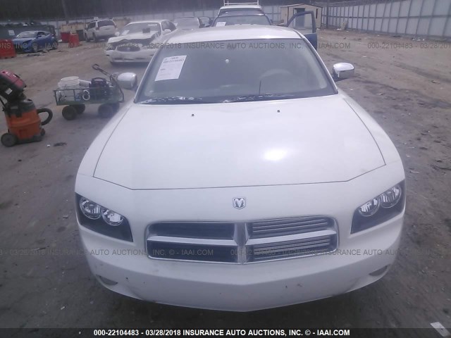 2B3CA3CV8AH191801 - 2010 DODGE CHARGER SXT WHITE photo 6