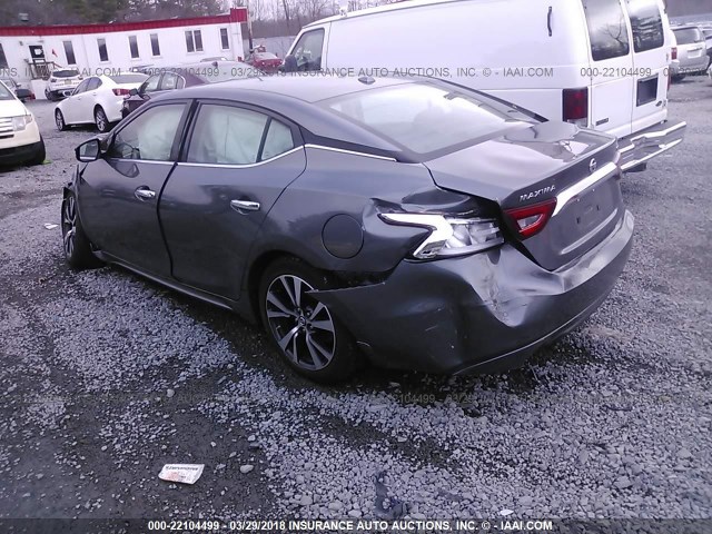 1N4AA6AP8HC396842 - 2017 NISSAN MAXIMA 3.5S/SV/SL/SR/PLAT GRAY photo 3