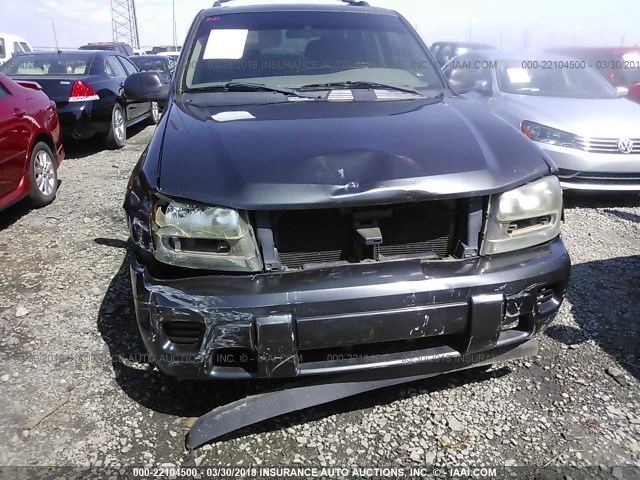 1GNDS13S732130064 - 2003 CHEVROLET TRAILBLAZER  GRAY photo 6