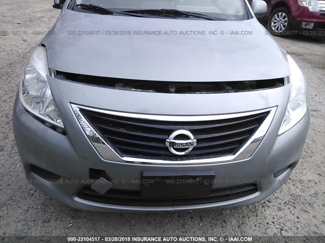 3N1CN7AP4CL894968 - 2012 NISSAN VERSA S/SV/SL GRAY photo 6