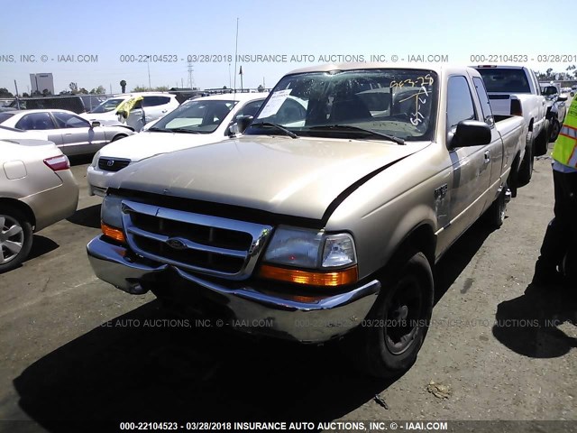 1FTYR14X1YTA80196 - 2000 FORD RANGER SUPER CAB TAN photo 2