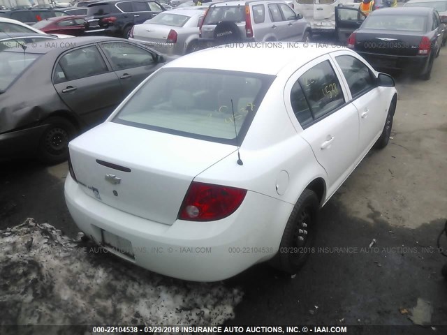 1G1AK55F767711809 - 2006 CHEVROLET COBALT LS WHITE photo 4