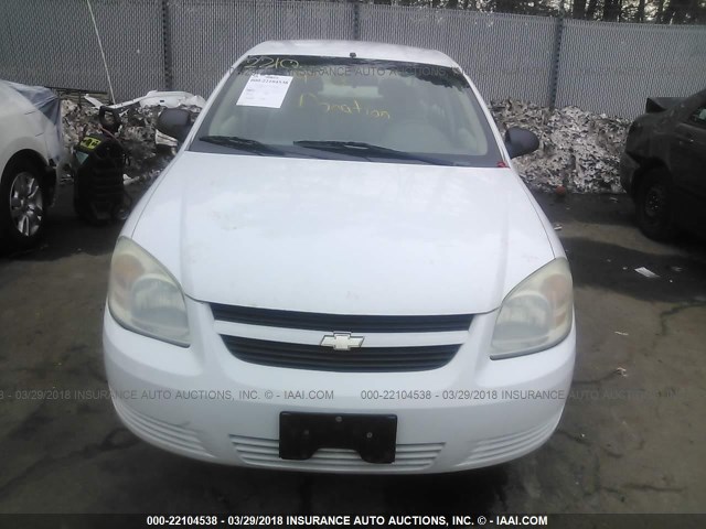 1G1AK55F767711809 - 2006 CHEVROLET COBALT LS WHITE photo 6