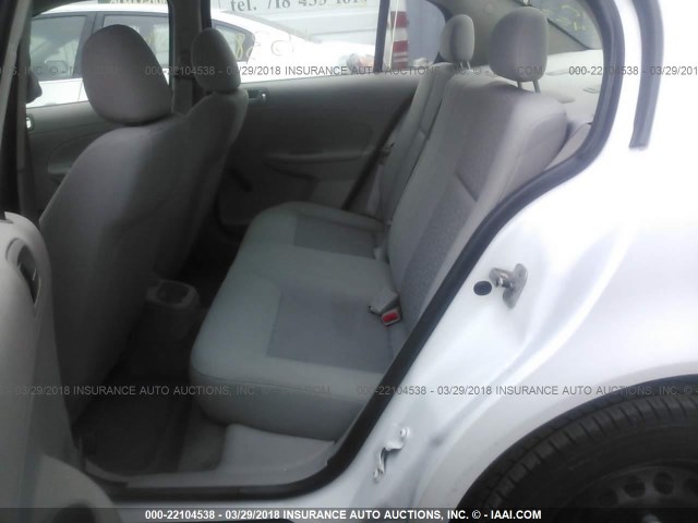 1G1AK55F767711809 - 2006 CHEVROLET COBALT LS თეთრი ფოტო 8