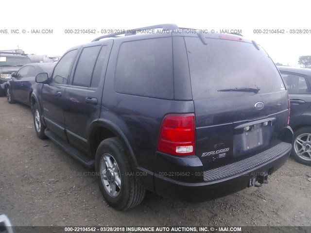 1FMZU73E42ZC13670 - 2002 FORD EXPLORER XLT BLUE photo 3