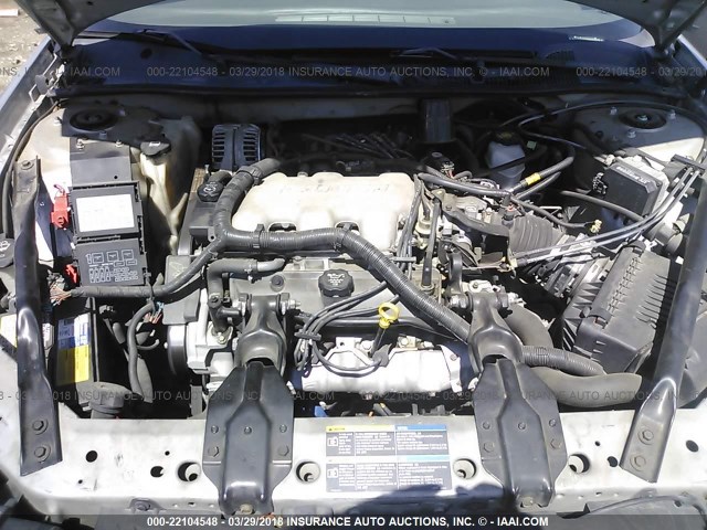 2G1WF52E959266380 - 2005 CHEVROLET IMPALA SILVER photo 10