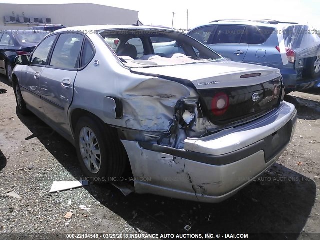 2G1WF52E959266380 - 2005 CHEVROLET IMPALA SILVER photo 3