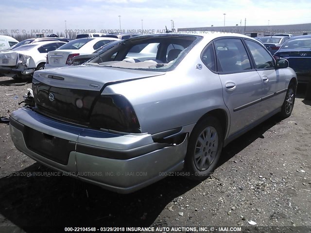 2G1WF52E959266380 - 2005 CHEVROLET IMPALA SILVER photo 4