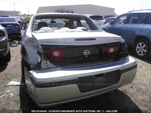 2G1WF52E959266380 - 2005 CHEVROLET IMPALA SILVER photo 6