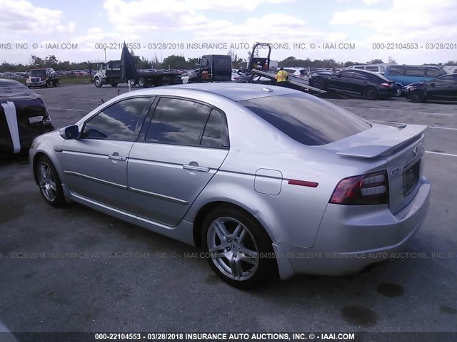 19UUA66238A004660 - 2008 ACURA TL SILVER photo 3