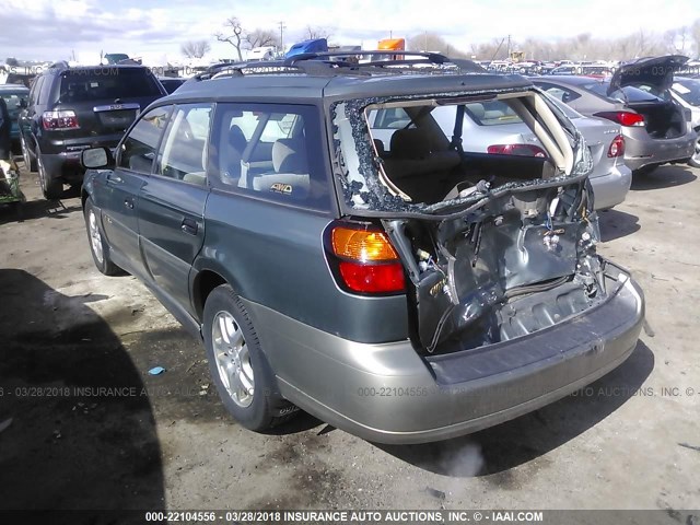 4S3BH675327622009 - 2002 SUBARU LEGACY OUTBACK AWP 绿色 照片 3