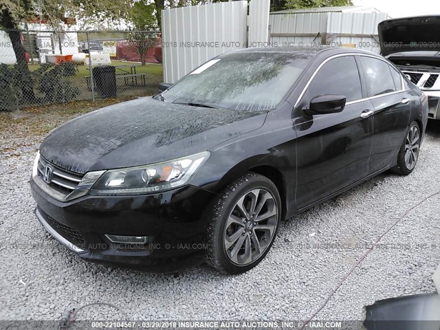 1HGCR2F51DA184870 - 2013 HONDA ACCORD SPORT BLACK photo 2