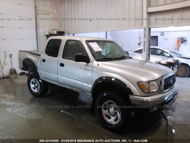 5TEGN92N94Z451138 - 2004 TOYOTA TACOMA DOUBLE CAB PRERUNNER SILVER photo 1