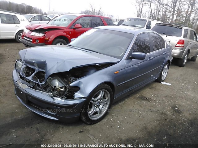 WBAEV53404KM37488 - 2004 BMW 330 I BLUE photo 2